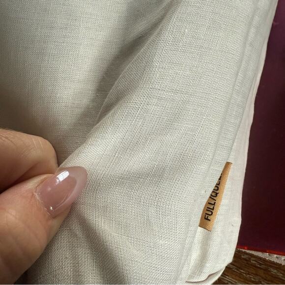 Quince European Linen Duvet Cover Set Sand Beige Size Full/Queen - Picture 8 of 16